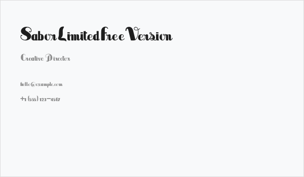 SaborLimitedFreeVersion Business Card