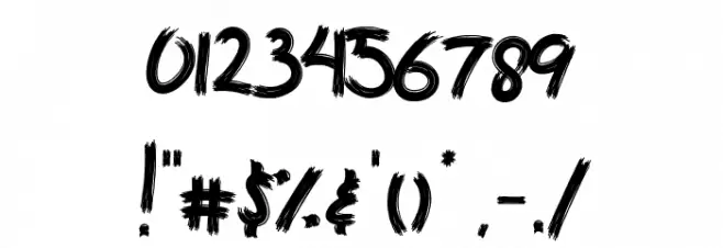 Sabotase Regular Font OTHER CHARS