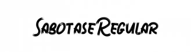 Sabotase Regular  Free Fonts Download