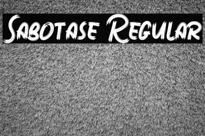 Sabotase Regular Font examples
