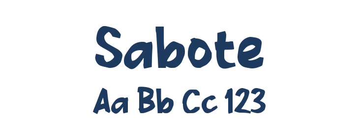 Sabote Font Preview