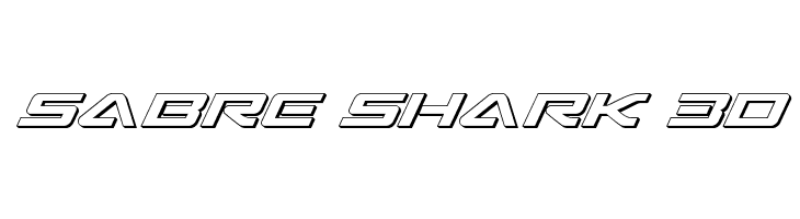 Sabre Shark 3D  Free Fonts Download