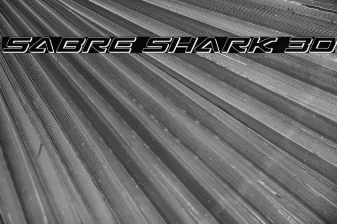 Sabre Shark 3D Font examples