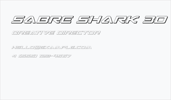 Sabre Shark 3D Business Card