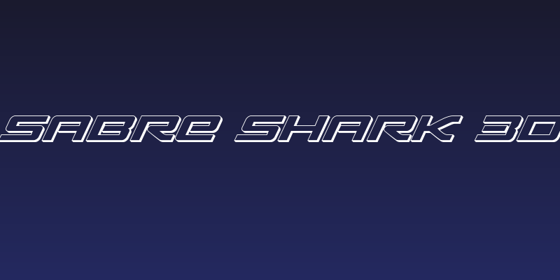 Sabre Shark 3D Social Header