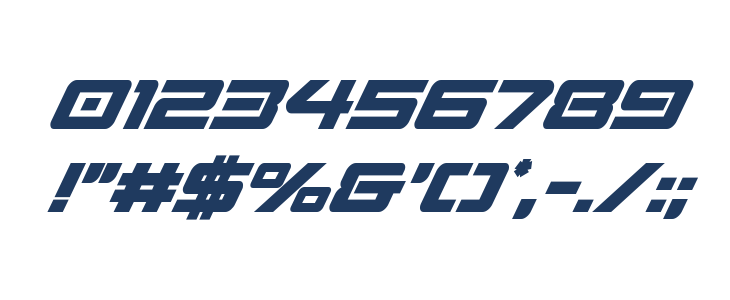 Sabre Shark Bold Condensed Other Characters