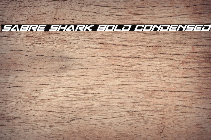 Sabre Shark Bold Condensed Example 1