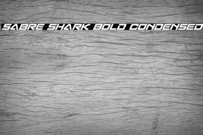 Sabre Shark Bold Condensed Font examples