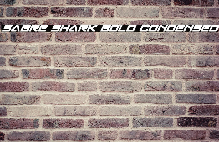 Sabre Shark Bold Condensed Example 3