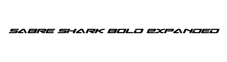 Sabre Shark Bold Expanded  नि: शुल्क फ़ॉन्ट्स डाउनलोड
