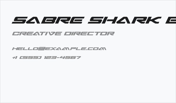 Sabre Shark Bold Expanded Business Card