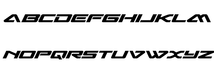 Sabre Shark Bold Expanded Font LOWERCASE