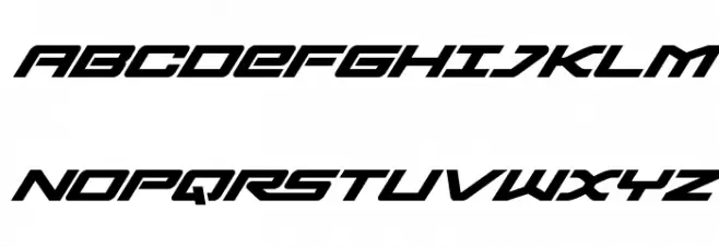 Sabre Shark Bold Italic 字体 大写