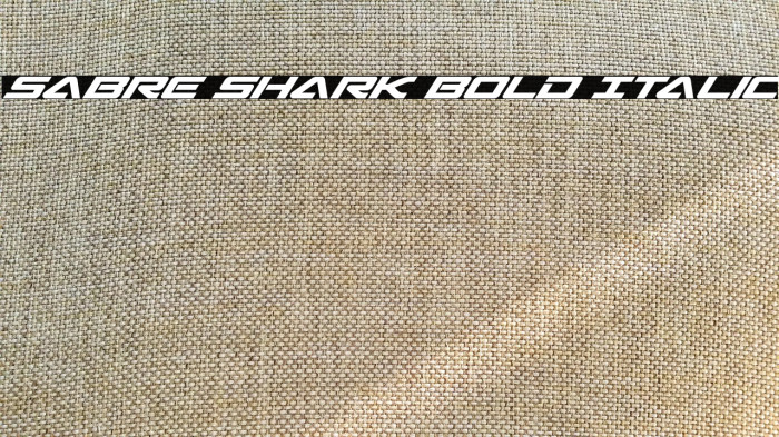 Sabre Shark Bold Italic Example 2