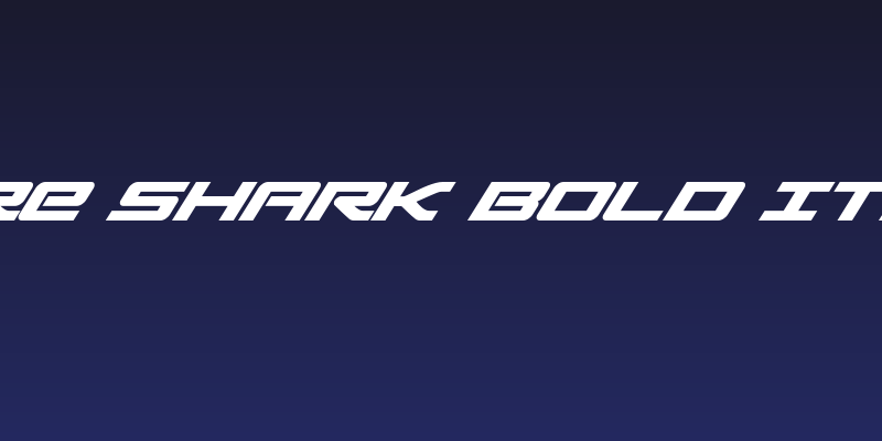Sabre Shark Bold Italic Social Header