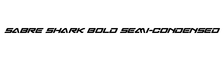 Sabre Shark Bold Semi-Condensed  Free Fonts Download