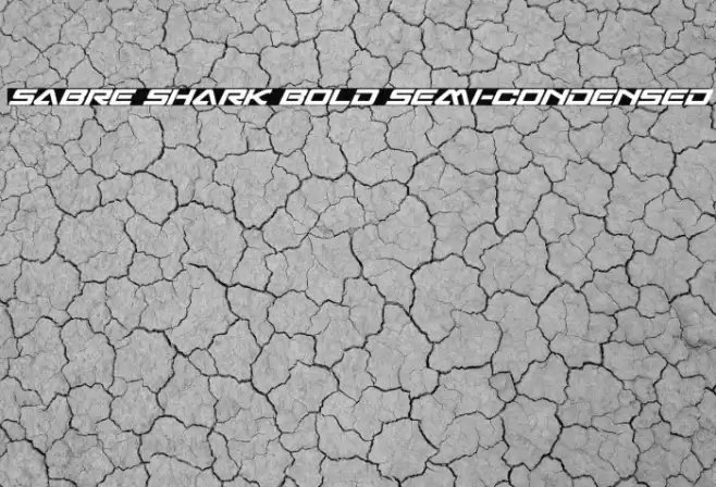 Sabre Shark Bold Semi-Condensed Font examples
