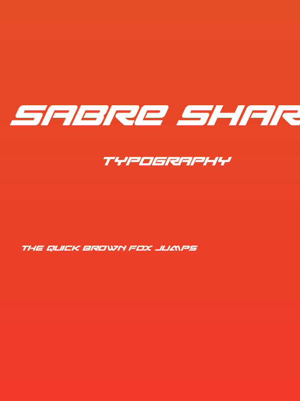 Sabre Shark Bold Semi-Condensed Poster