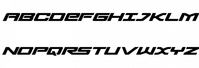 Sabre Shark Bold Semi-Expanded Schriftart Groß