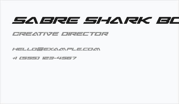 Sabre Shark Bold Semi-Expanded Business Card