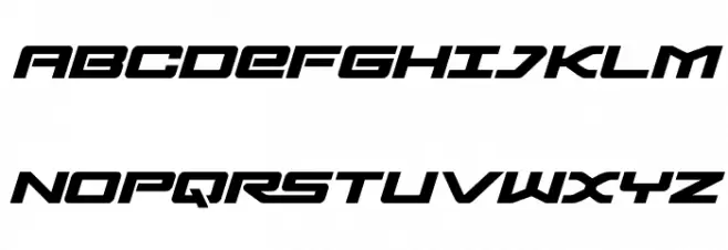 Sabre Shark Bold Semi-Straight Schriftart Groß