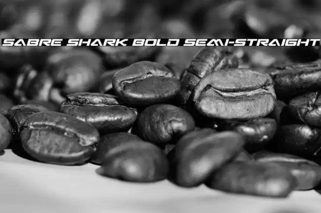 Sabre Shark Bold Semi-Straight Font examples