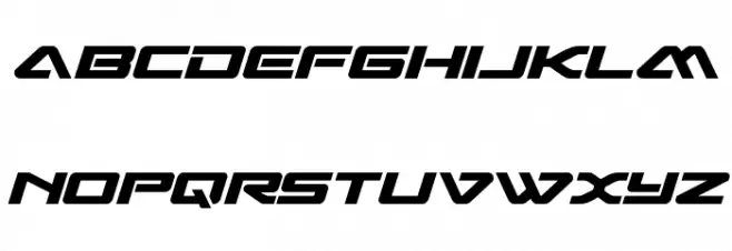 Sabre Shark Bold Semi-Straight Schriftart Kleinbuchstaben