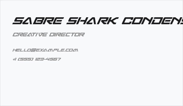 Sabre Shark Condensed Business Card