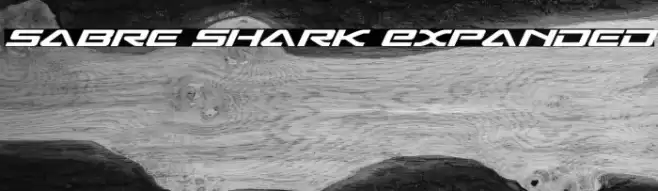 Sabre Shark Expanded Font examples