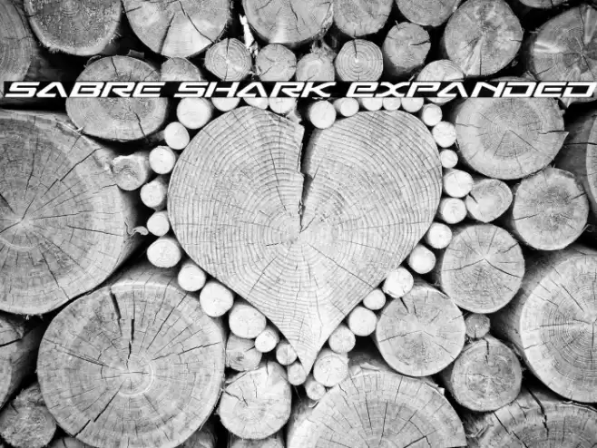 Sabre Shark Expanded Font examples