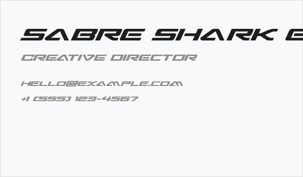 Sabre Shark Expanded Business Card