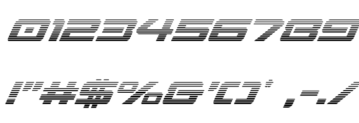 Sabre Shark Gradient Font OTHER CHARS