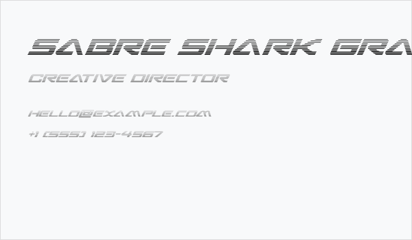 Sabre Shark Gradient Business Card