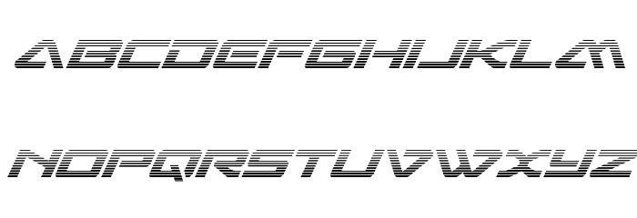Sabre Shark Gradient Font LOWERCASE