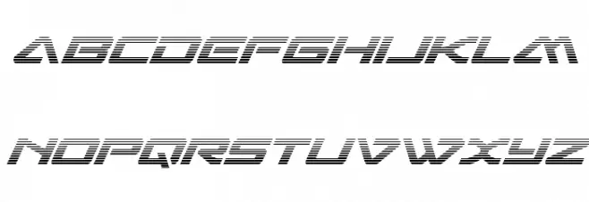 Sabre Shark Gradient Schriftart Kleinbuchstaben