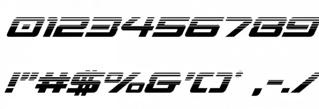 Sabre Shark Halftone Font OTHER CHARS