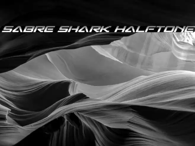 Sabre Shark Halftone Font examples