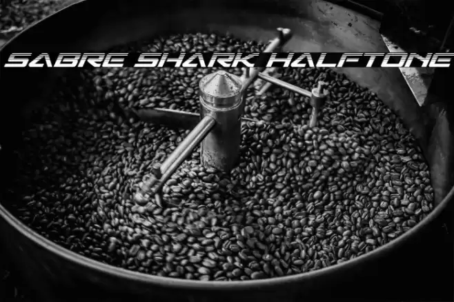 Sabre Shark Halftone Font examples