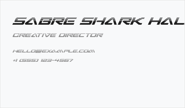 Sabre Shark Halftone Business Card