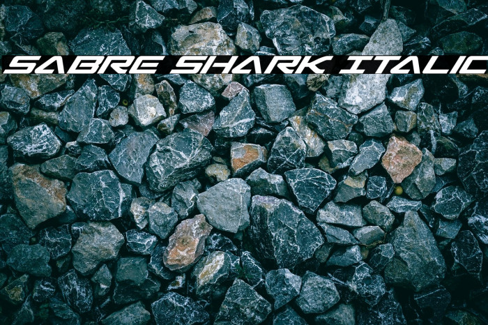 Sabre Shark Italic Example 2