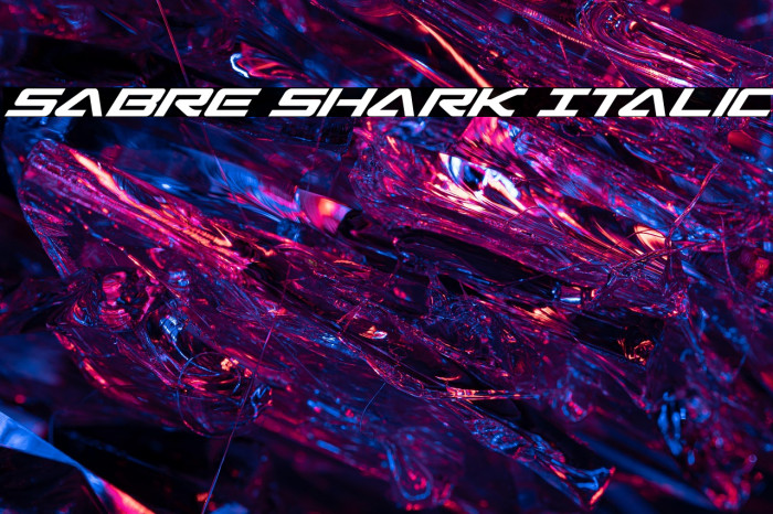 Sabre Shark Italic Example 3