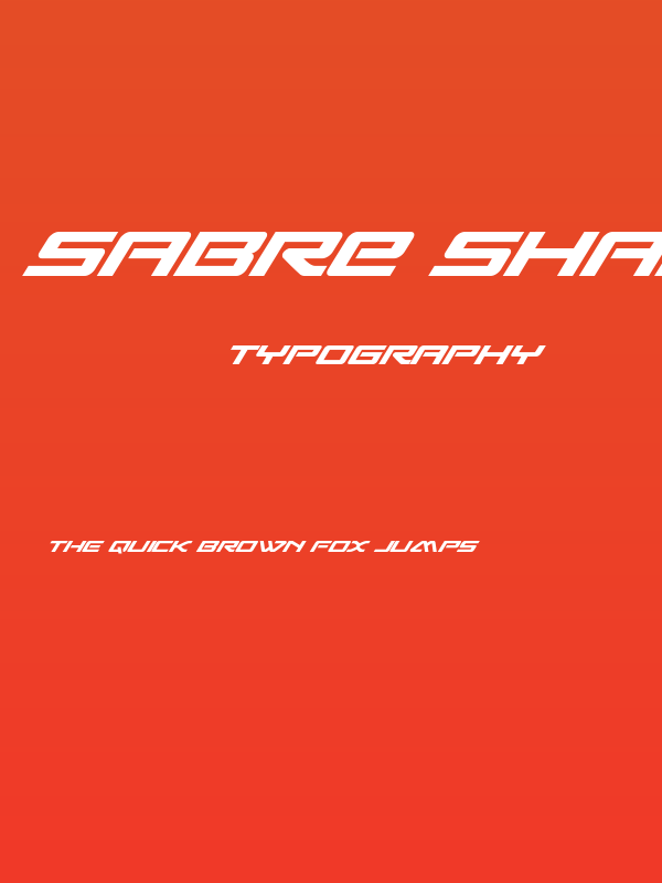 Sabre Shark Italic Poster