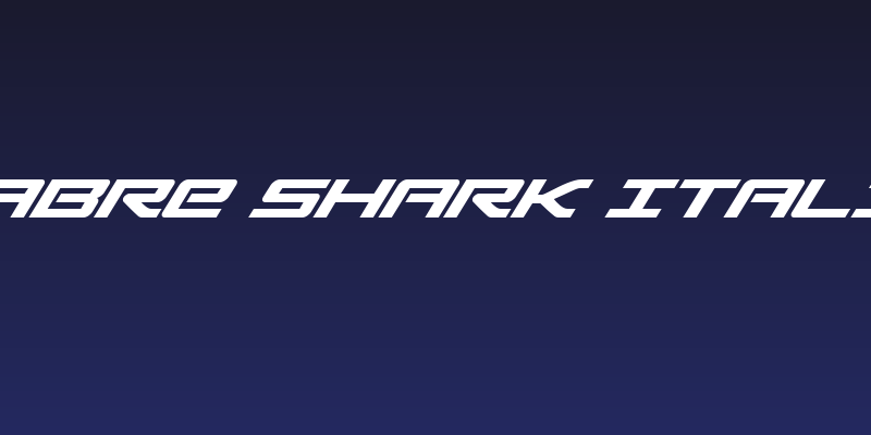 Sabre Shark Italic Social Header