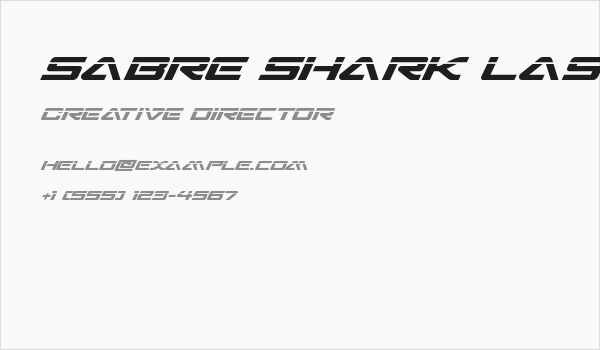 Sabre Shark Laser Business Card