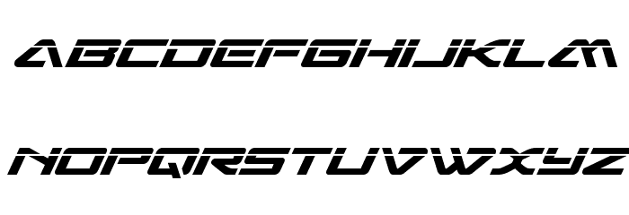 Sabre Shark Laser Font LOWERCASE
