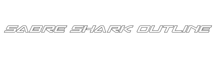 Sabre Shark Outline  Скачать бесплатные шрифты