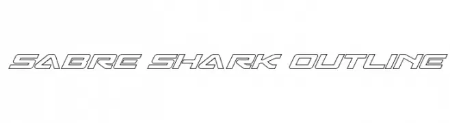 Sabre Shark Outline  Frei Schriftart Herunterladen