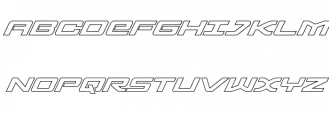 Sabre Shark Outline Шрифта ВЕРХНИЙ