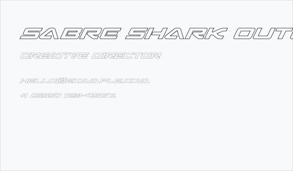 Sabre Shark Outline Business Card