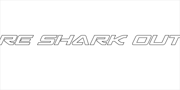 Sabre Shark Outline Logo